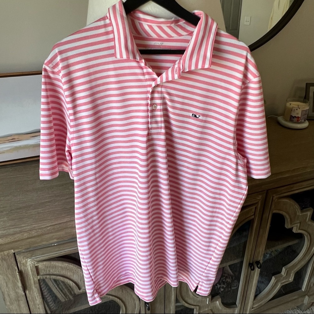Vineyard Vines striped short sleeve polo